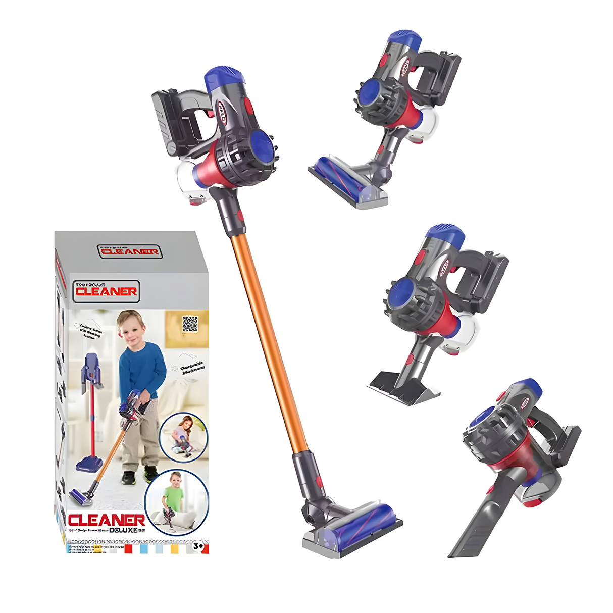 Kids Deluxe Vacuum Cleaner Toy – Real Simulation & Suction, Lights & Sounds