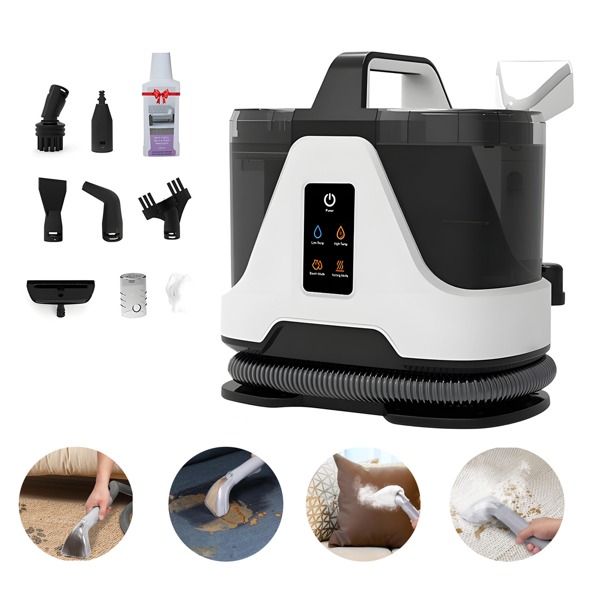 Handheld Portable Spot Cleaner with Steam – 4 Cleaning Modes, 1700W Power