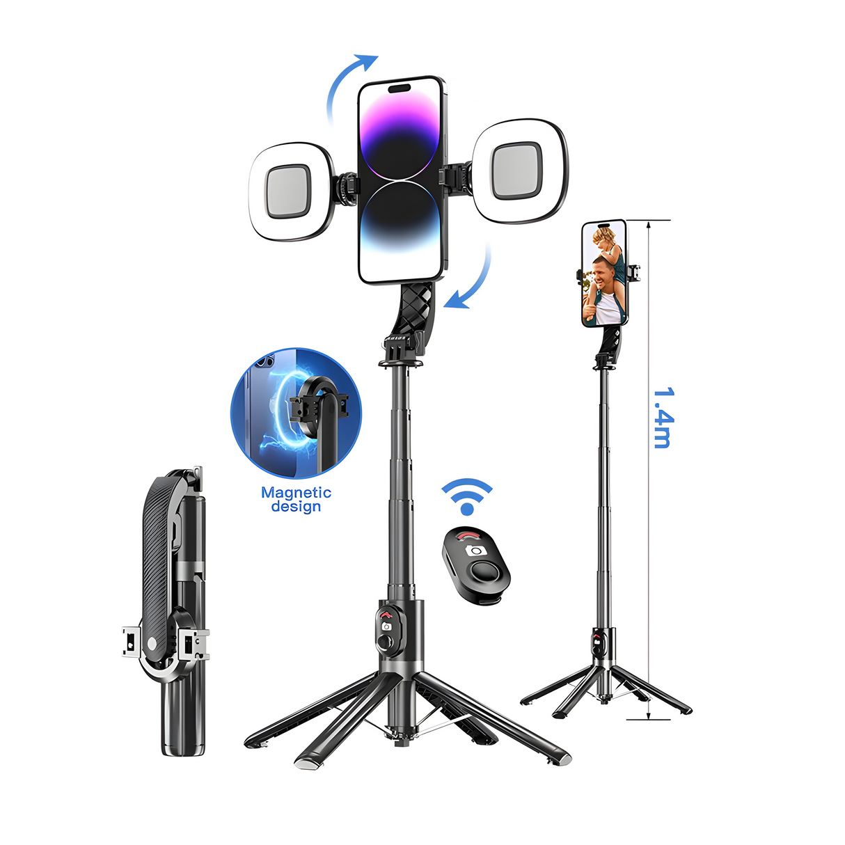 Magnetic Selfie Tripod