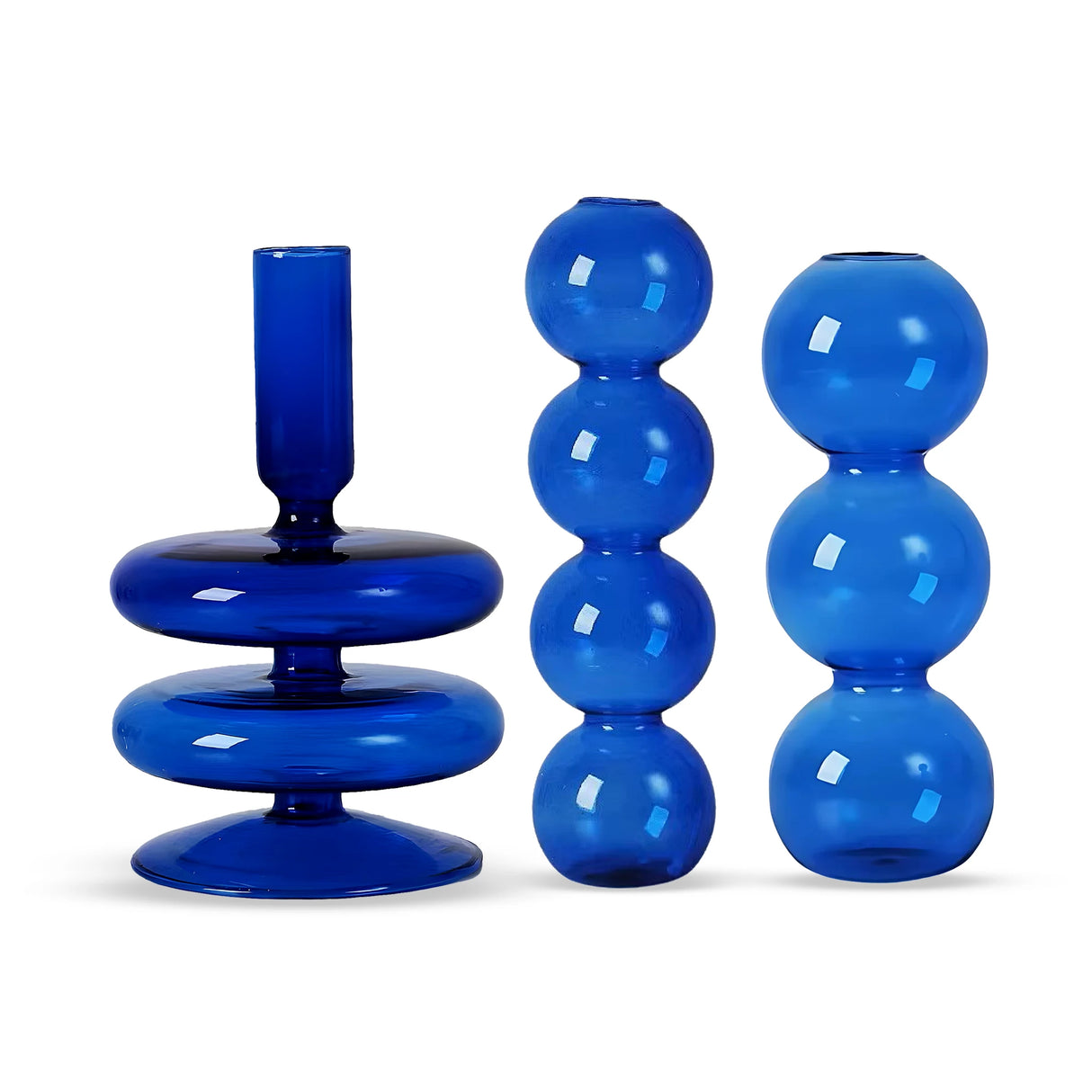 Modern Blue Nordic Vase Collection – Bold Statement Decor (3 Sizes)