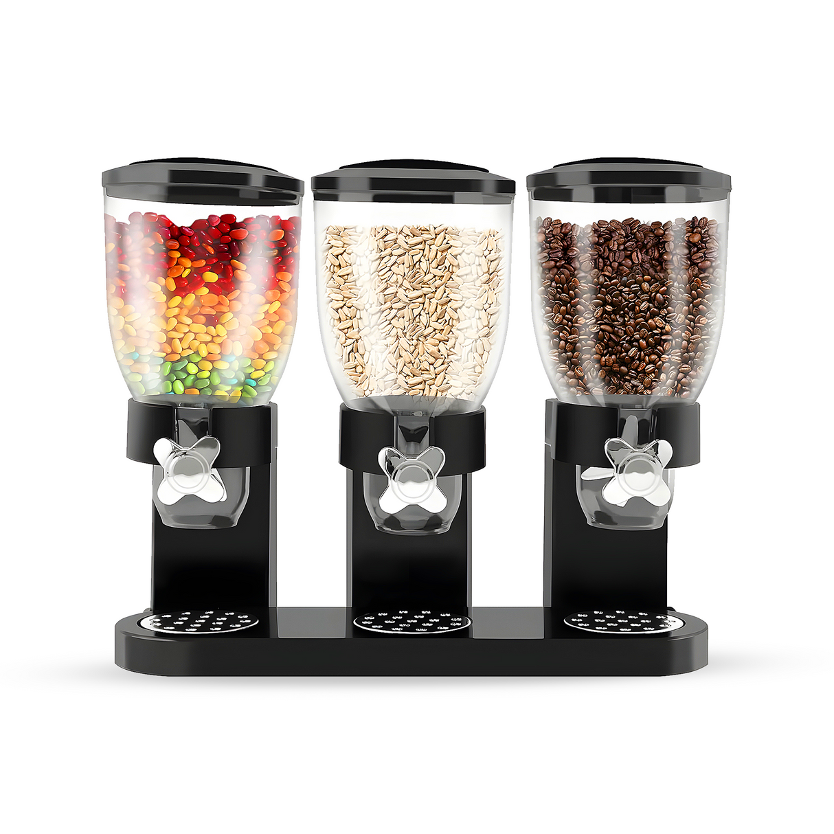 Triple Cereal Dispenser – Airtight, Mess-Free, & Easy Serve